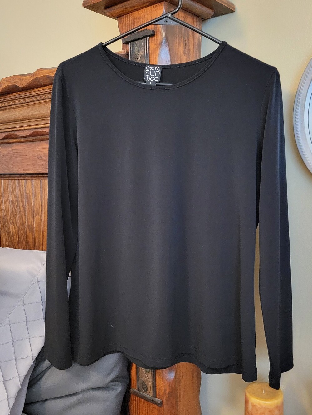 Clara Sun Woo Black Long Sleeve Top